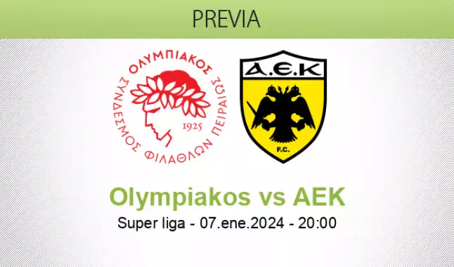 Pron Stico Olympiakos Piraeus Aek Atenas