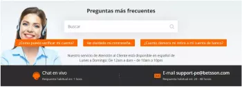 Betsson Atencion Al Cliente Mejor Casa de Apuestas Peru