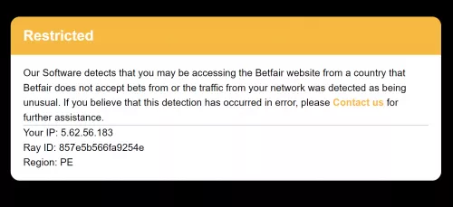 betfair peru website warning