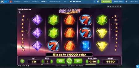 starburst 1xbet